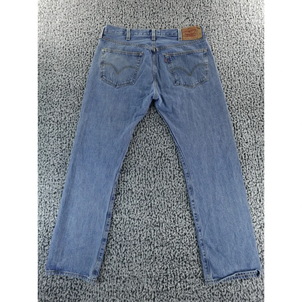 Vtg Levi's Men's 501 Jeans Sz 38x32 Blue‎ Denim Nice Fade Made in Haiti WPL423